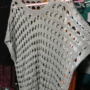 Gray Knit Women's Sweater